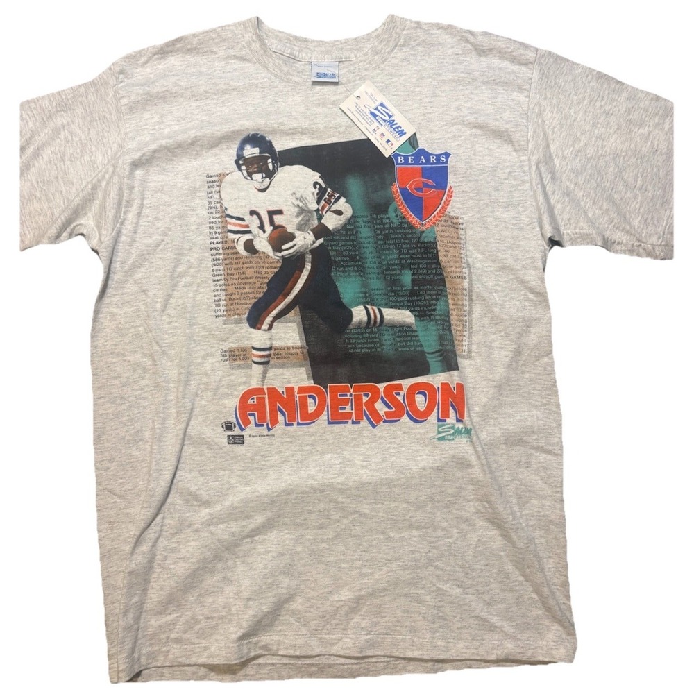 NOS 1990 Chicago Bears Neal Anderson T Shirt XL Salem‎ Sportswear NWT